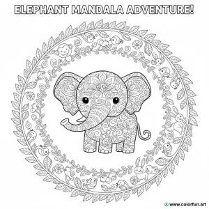 Animal mandala coloring page: cute and funny puppy Download or Print ...