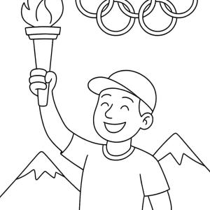 kolorowanka pochodnia igrzysk olimpijskich