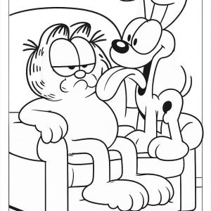 kolorowanka garfield i odie