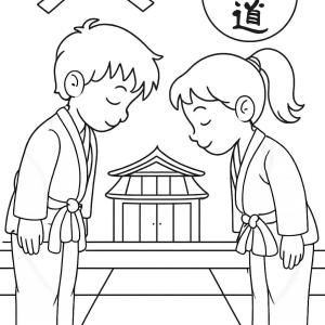 kolorowanka judo i sztuki walki