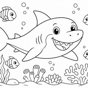 coloriage requin pour enfants