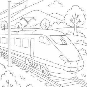 TGV express coloring page