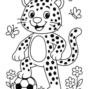 kolorowanka leoparda zabawna