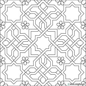 kolorowanka marokańska geometryczna