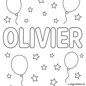kolorowanka imię oliwier