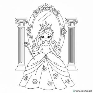 disegno da colorare regina del ballo