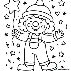 coloriage clown fille