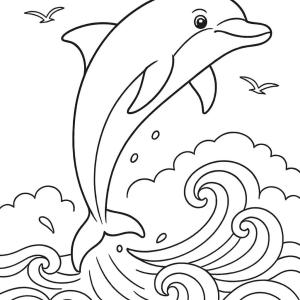 kolorowanka realistyczny delfin