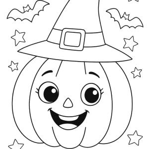 kolorowanka halloween dynia z oczami