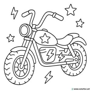 kolorowanka motocykl chopper