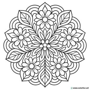 łatwa kolorowanka mandala antystresowa