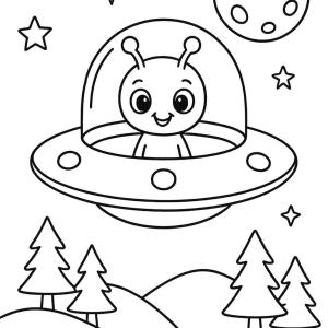 kolorowanka UFO