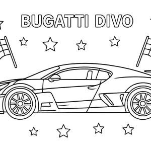 kolorowanka Bugatti Divo