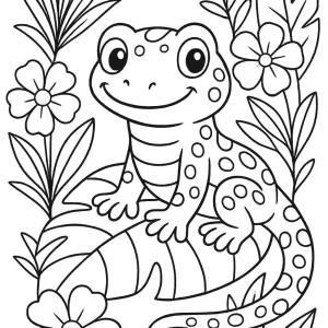kolorowanka salamandra tropikalna