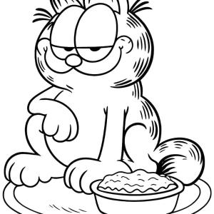 łatwa kolorowanka garfield
