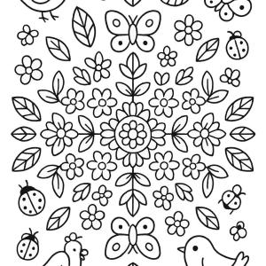 kolorowanka mandala natura