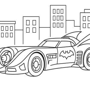 kolorowanka batmobile prosta i łatwa