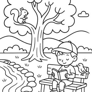 coloriage relaxant nature