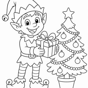 coloriage lutin du père noël rigolo