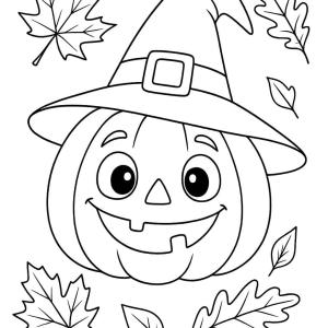 kolorowanka rysunek halloween dynia łatwa