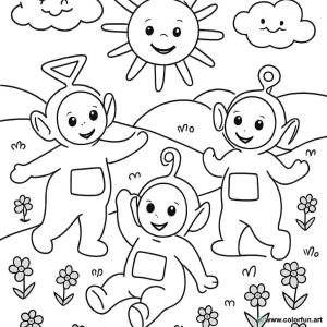 kolorowanka teletubbies motyw