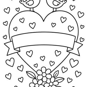 Valentine's Day heart coloring page