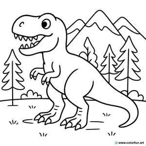 kolorowanka tyranozaur duży format