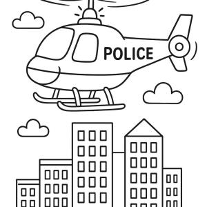 kolorowanka helikopter policyjny