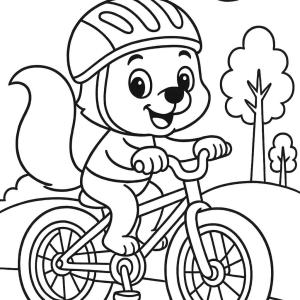 kolorowanka rower cartoon