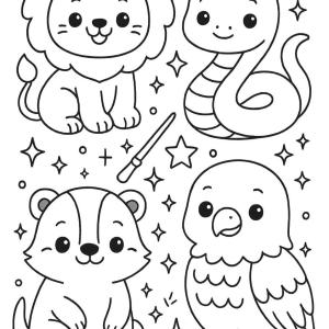 kolorowanka harry potter kawaii domy hogwartu