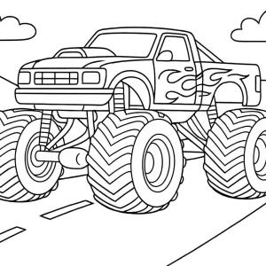 kolorowanka monster truck łatwe