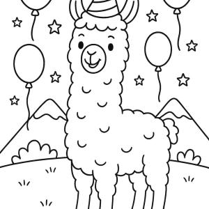kolorowanka lama i alpaka