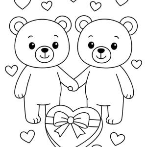 Valentine's Day coloring page to give