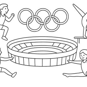 kolorowanka igrzyska olimpijskie pierścienie olimpijskie