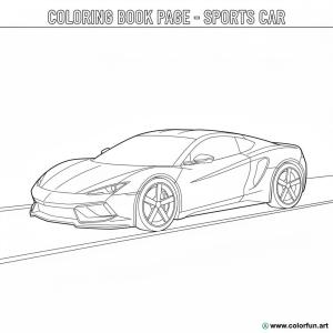 kolorowanka czarnego samochodu sportowego