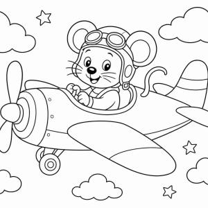 desenhos para colorir mickey piloto