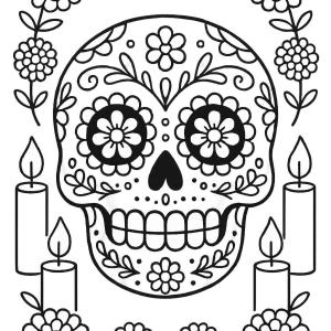 kolorowanka dia los muertos kreatywna