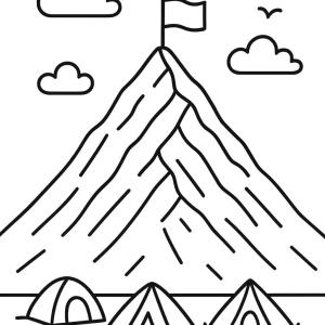 dibujo para colorear everest niño