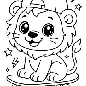 kolorowanka zwierząt kawaii dla chłopców