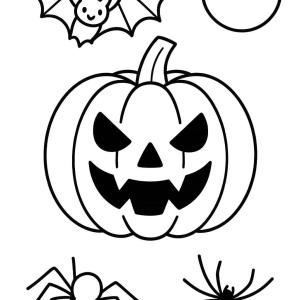 Halloween coloring page teen
