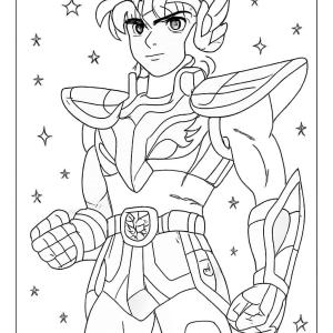 kolorowanka saint seiya (rycerze zodiaku) bohaterowie