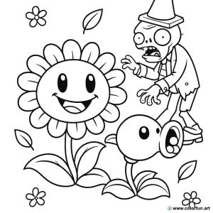 kolorowanka plants vs zombies 2