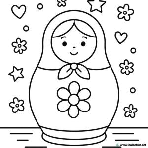 kolorowanka matrioszka