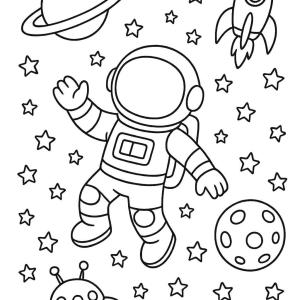 kolorowanka kosmiczny astronauta