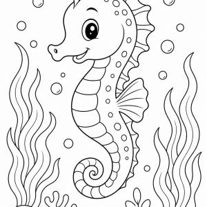coloriage hippocampe bébé