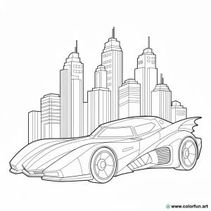 kolorowanka batmobil wersja nowoczesna