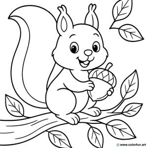 kolorowanka wiewiórka cartoon