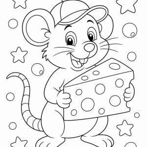 dibujo para colorear rata de cómic