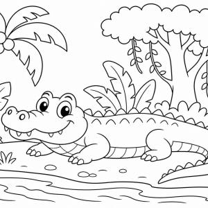 disegno da colorare coccodrillo sorriso