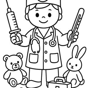 kolorowanka doktor zabawka